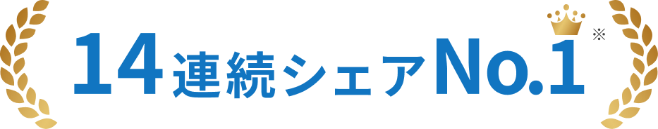 14年連続シェアNo.1